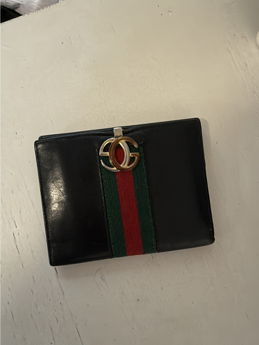 Gucci vintage Double GG black leather bifold card - Picture 4 of 12